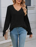 DAMEN PULLOVER MIT V-AUSSCHNITT | LEICHTER LANGARM-JUMPER